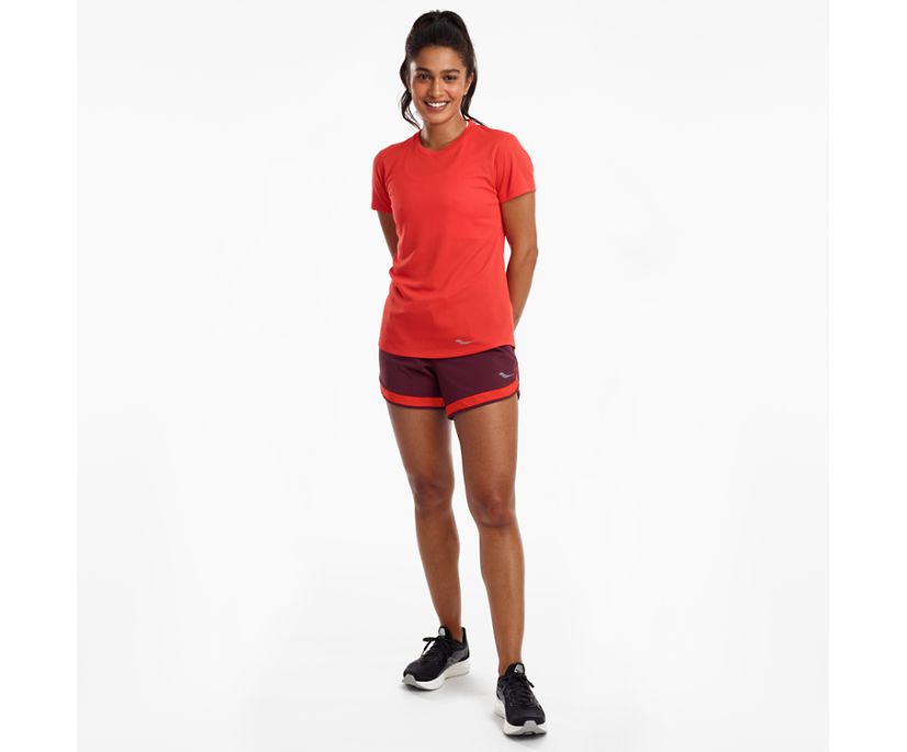 Saucony Stopwatch Short Sleeve Women's Shirts Red | AU 301GSOL